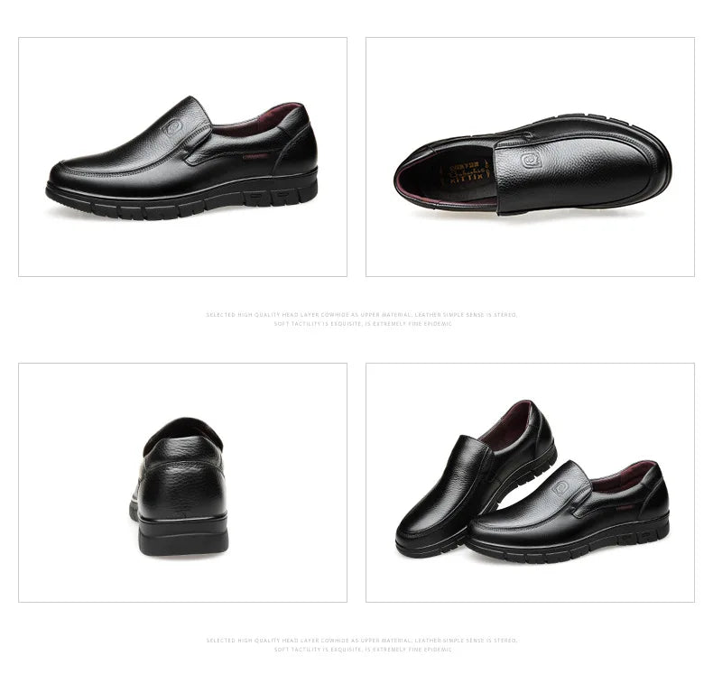 Handmade Shoes Genuine Leather Casual Shoes For Men Flat Platform Walking Shoes Outdoor Footwear Loafers Breathable Sneakers