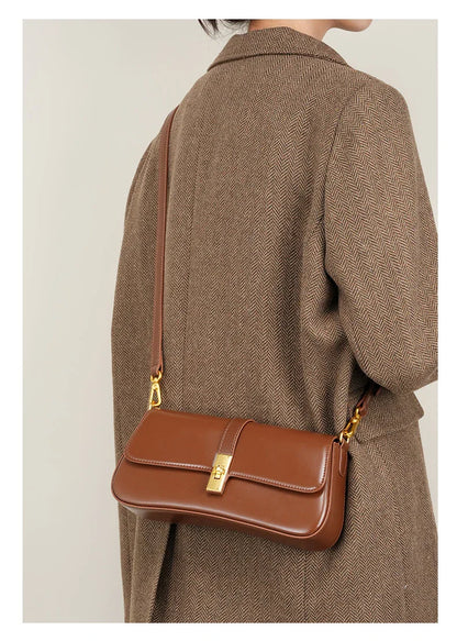 Women Genuine Leather Shoulder Bag Female Fashion Handbag Totes Small Underarm Bag Casual Daybag Mini Purse -KG1313