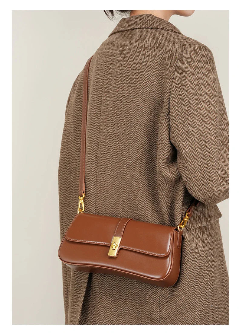 Women Genuine Leather Shoulder Bag Female Fashion Handbag Totes Small Underarm Bag Casual Daybag Mini Purse -KG1313