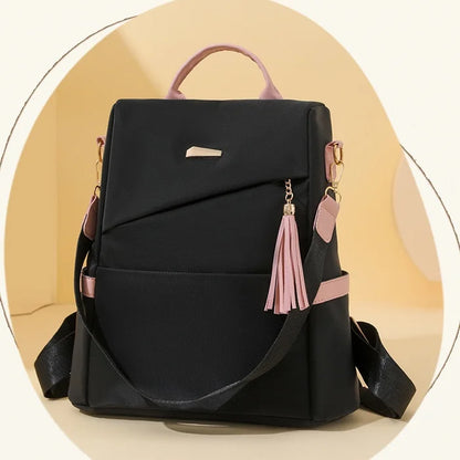 Women's fashion backpack large capacity lightweight Oxford cloth schoolbag leisure travel small backpack women