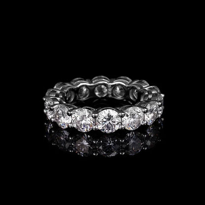 5mm Full Moissanite Ring for Woman Wedding 925 Sterling Silver Rings Lab Diamond Engagement Eternal Band Fine Jewelry