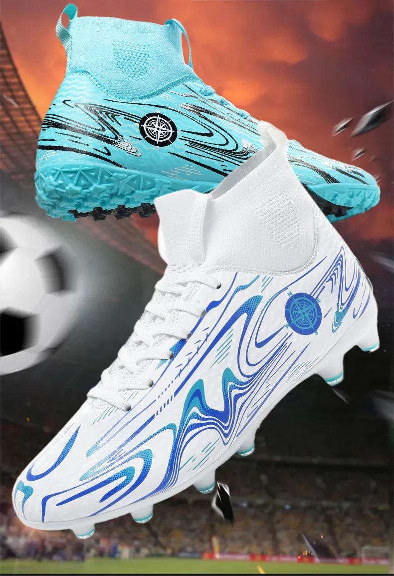 Children Professional Soccer Boots Non-slip Kids Football Shoes Outdoor Sock Boys Sport Futsal Match Training Sport Sport Sneake