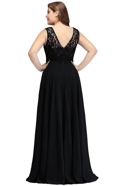 Burgundy Plus Size Bridesmaid Dresses Long V Back Sleeveless Evening Party Prom Gowns A-line Birthday Gift Women Robe De Soiree