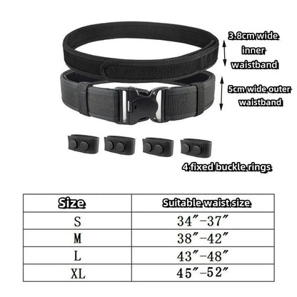 2 in 1 Tactical Belt Quick Release  Buckle MOLLE  Mens Belts width 5CM