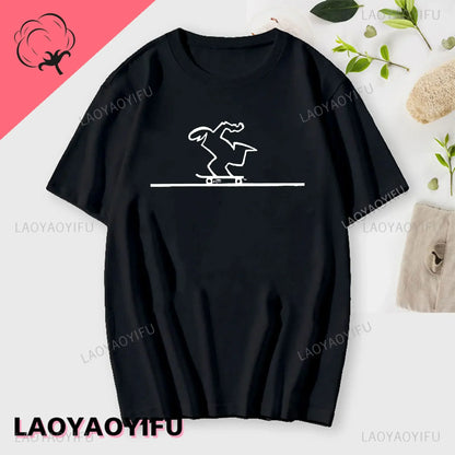 La Linea The Line Osvaldo Cavandoli TV Men Women Style Streetwear Tee Fashion Cotton T Shirt Round Neck Casual Summer Camiseta