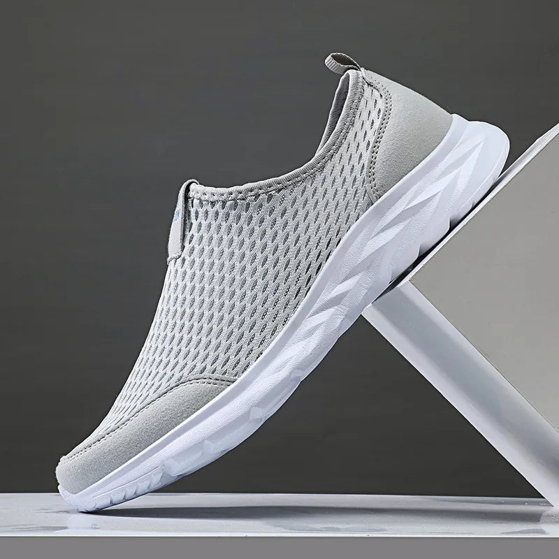 Men Shoes Sneakers Brand Man Casual Flats Shoes Loafers Slip on Male Mesh Big Size 48 Breathable Spring Autumn Summer 2024