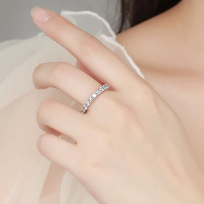 3mm Certified Moissanite Rings for Women Full Diamond Sparkling Bride Jewelry Wholesale 100% 925 Sterling Silver 9 Color