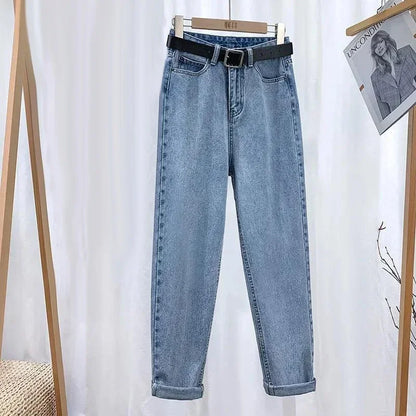 Jeans For Women Clothes Distressed Denim Cotton Pants High Waist Straight Loose Harem Trousers Female Clothes Aesthetic Jeans