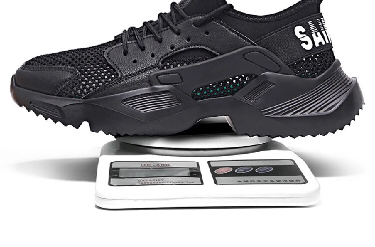 New Men's Summer Safety Work Shoes - Lightweight Soft Breathable Steel Toe Anti-Smash Anti-Puncture Footwear