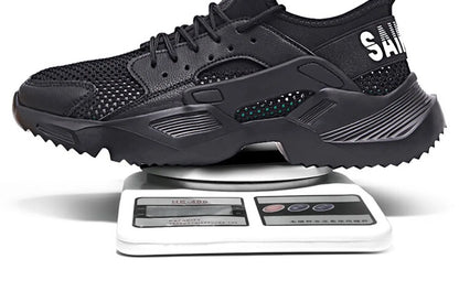 New Men's Summer Safety Work Shoes - Lightweight Soft Breathable Steel Toe Anti-Smash Anti-Puncture Footwear