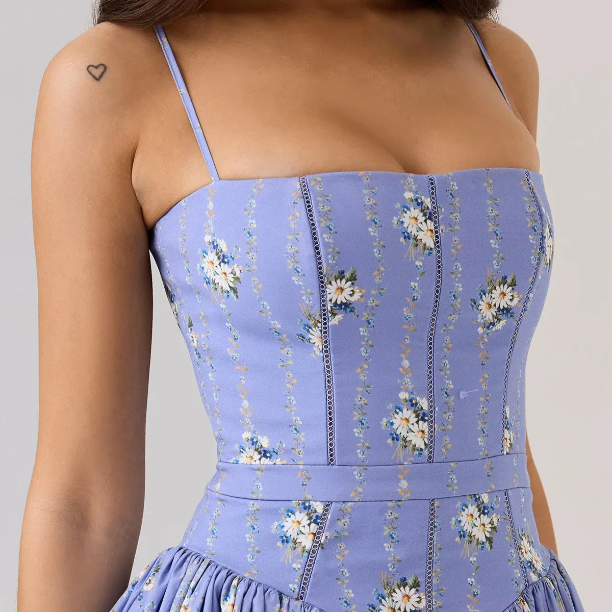Summer Floral Print Dress Elegant 2025 New Arrivals Spaghetti Strap Flare Dress Maxi Holiday Party Dresses Women