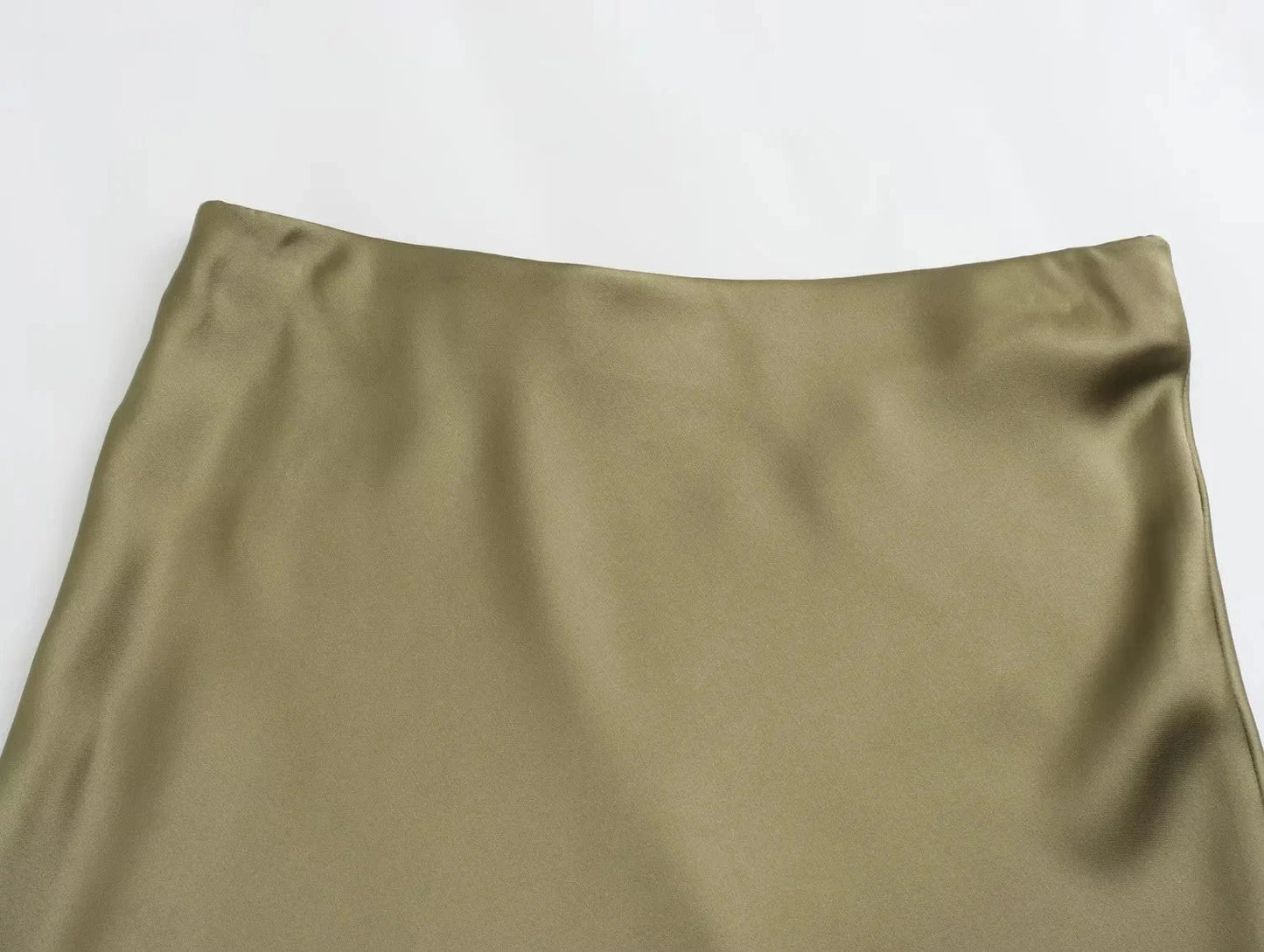2024 Y2K Casual Women Long Skirt Spring Elastic High Waisted A-Line Casual Female Satin Skirts High Street Lady Skirts