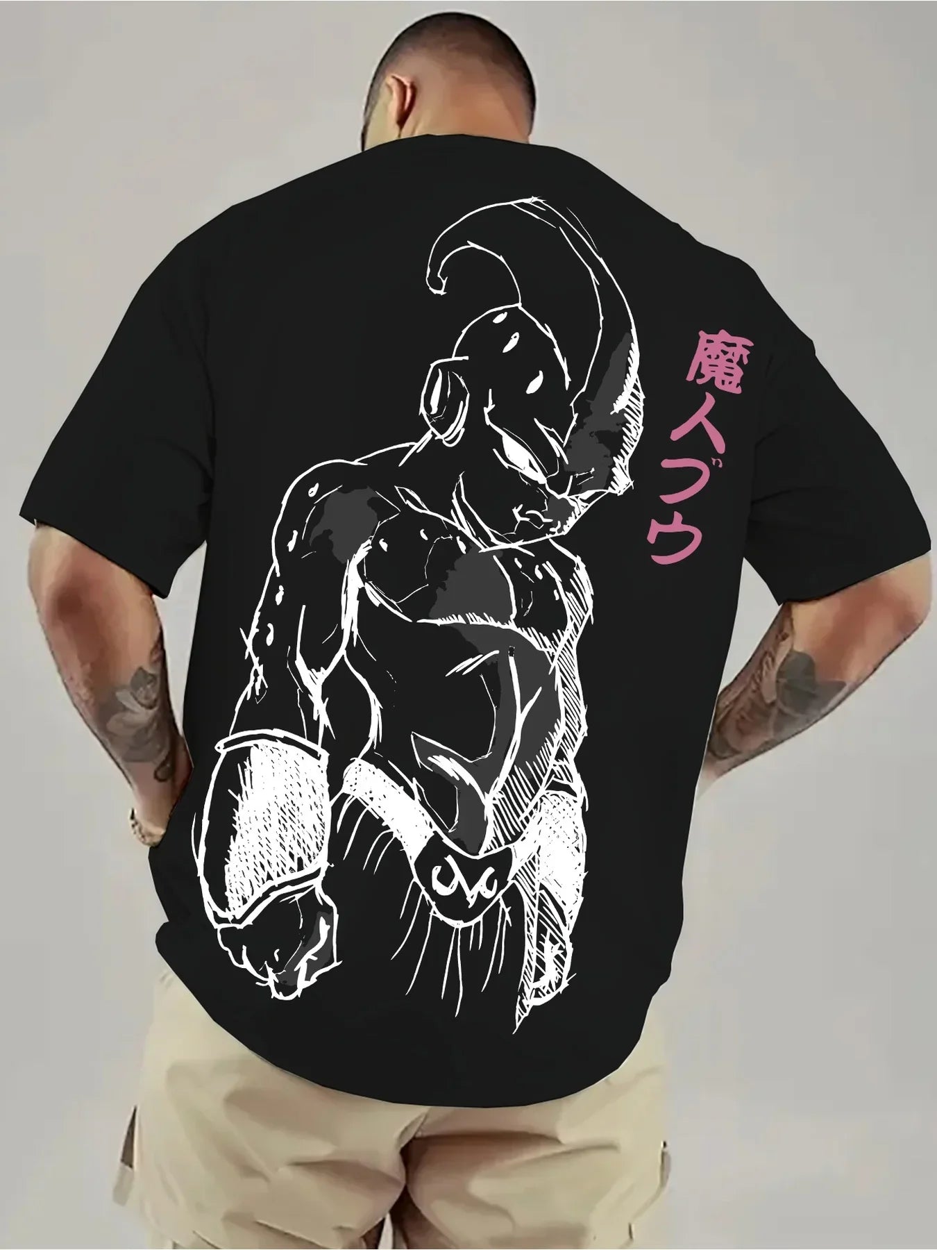 Dragon Ball Hot Blood Anime GOKU Majin Buu Impressão Periférica Verão Masculino e Feminino Camisetas Algodão Soltas Manga Curta