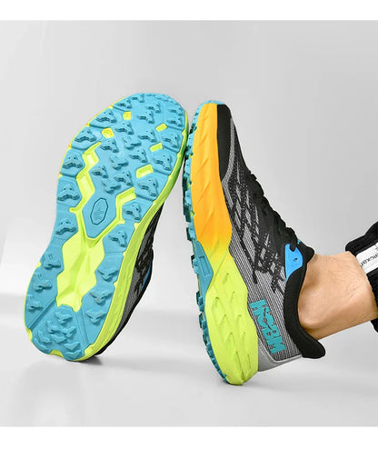 Men's Marathon Shoes Running Shoes Breathable High elasticity Cushioning Male Lightweight Sports Shoes Fitness Training