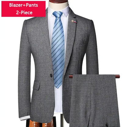 S-6XL Jacket Vest Pants Casual Plaid Retro Business Men's Suit 3Pcs or 2Pcs Set Groom Wedding Dress Blazer Waistcoat Trousers