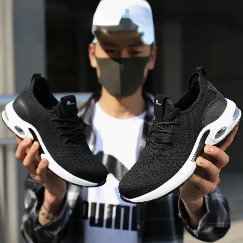 Lightweight Design Men Safety Shoes Steel Toe Cap Work Sneakers Men Protective Shoes Anti-smash Anti-puncture Indestructible