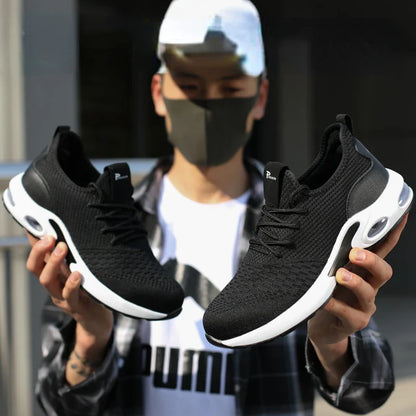 Lightweight Design Men Safety Shoes Steel Toe Cap Work Sneakers Men Protective Shoes Anti-smash Anti-puncture Indestructible
