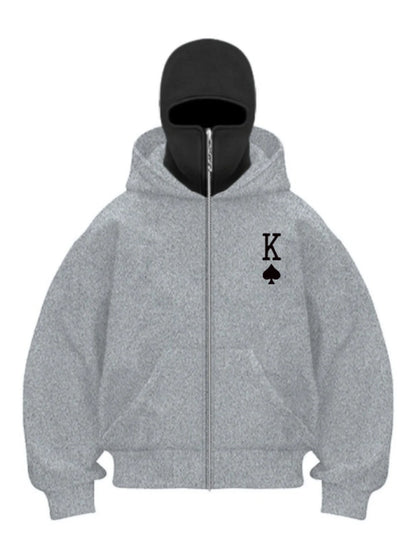 Autumn Men Balaclava Y2K Gothic Harajuku Winter New Item Double Hooded Sweatshirt Men's Hooded Mask Zipper Sportswear Women