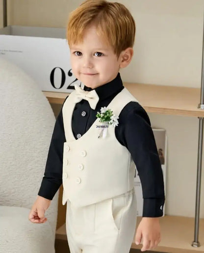 Baby Kids Photography Suit Newborn 1 Year Birthday Ceremony Costume Children'S Day Performance Suit Boys Formal Wedding Dress