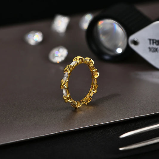 Moissanite Diamond Rings for Women Men D VVS1 Color Rectangle Cut S925 Sterling Silver Stackable Rings Wedding  Jewelry
