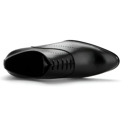 Full-Grain Leather Formal Derby Shoes for Men Daily Wear Business Oxford Dress Shoes