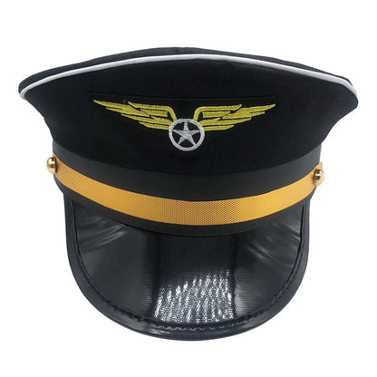 Men Women Baseball Caps Adult Adjustable Captain Costume Admiral Hat Y2K Cosplay Sailor Pilot Hat For Costume Party Performance