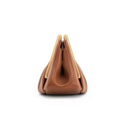 Luxury Soft Brown Cloud Bag for Women Leather Hobos Retro Cloud Crossbody Bag Phone Bag Designer Clutch Clip Bag Female Bolsa