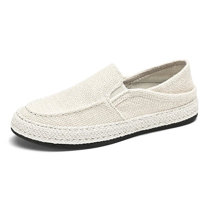 Summer Casual Loafers Men Breathable Slip On Urban Shoes Men Classic Linen Canvas Sneakers Male Light Flats Lazy Shoes Cheap