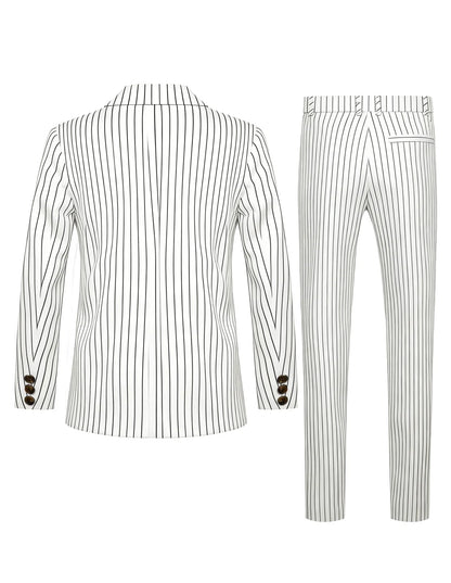 High-quality European and American Men's Clothing, Formal Suits with Stripes, Trousers for Business, Formal Dinners, Weddings