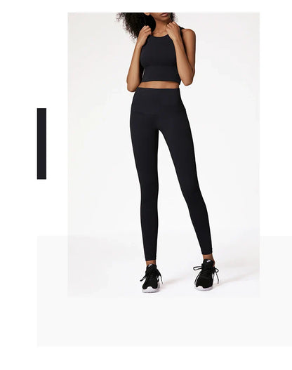 High Elastic Women's 2 Piece Yoga Set with Sports Bra and Leggings High Stretch Pants Bra with Coaster Women's Sports Suit👚