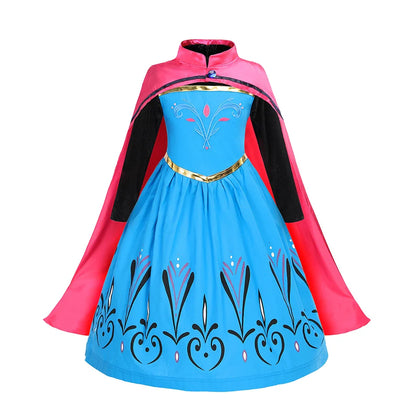 Kids Princess Costume Children Elsa Anna Halloween Dress Girl Cinderella Snow White Dress Rapunzel Mermaid Pageant Disguise