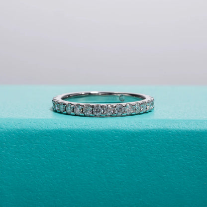 1.9MM D Color Moissanite Diamond Band Ring 18K Gold Plated Silver  Wedding  Rings Jewelry Wholesale