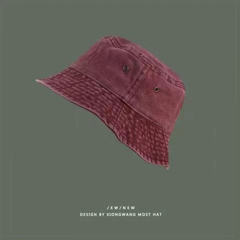 Fashion Washed Denim Hats Unisex Solid Vintag Summer Y2k Fisherman Cap Hat for Women Men Bucket Panama Hat Sun Protection