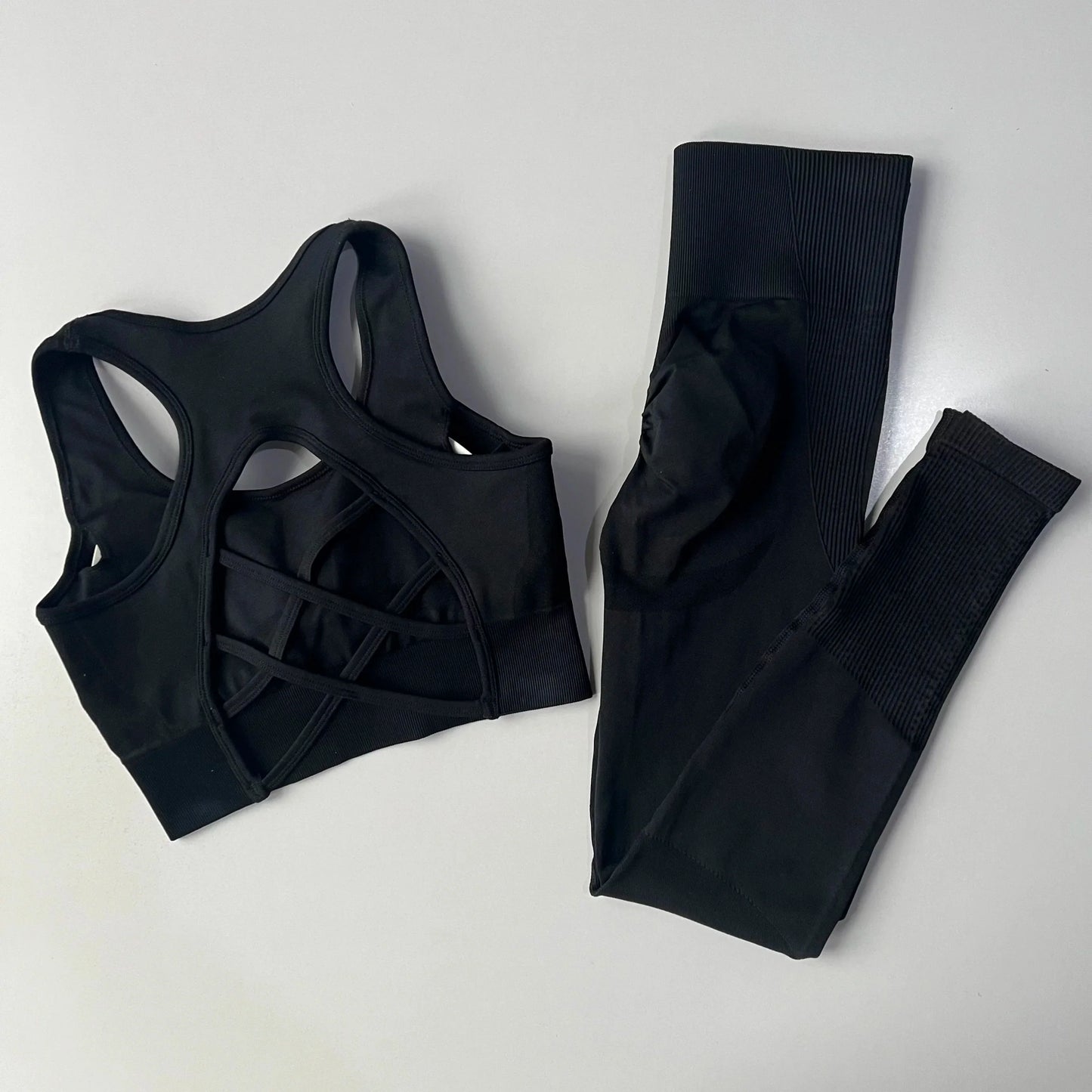 Sexy Back Design Fitness Bra for Women Pilates Shock-Proof Running  Training Tight Sports Pants Yoga Outfit Set