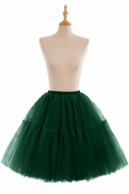 6 Layers Fluffy Ball Gown Women Short Skirts Knee Length Tutu Dress Underskirt Soft Tulle Petticoat for Club Cosplay Marathon