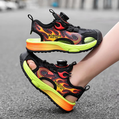 Children Sandals Lightweight Soft Sole Daily Wear Hollow Out Beach Shoes Anti Slip Wear-resistant Versatile Sports Leisure Shoes