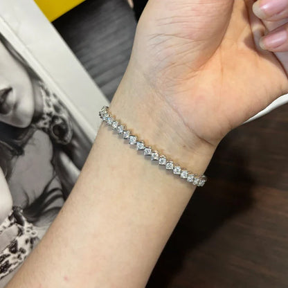 2025 Original Full Moissanite Tennis Bracelet for Woman Man 925 Silver Pass Diamond Tester Link Chain Bracelets 14-20cm