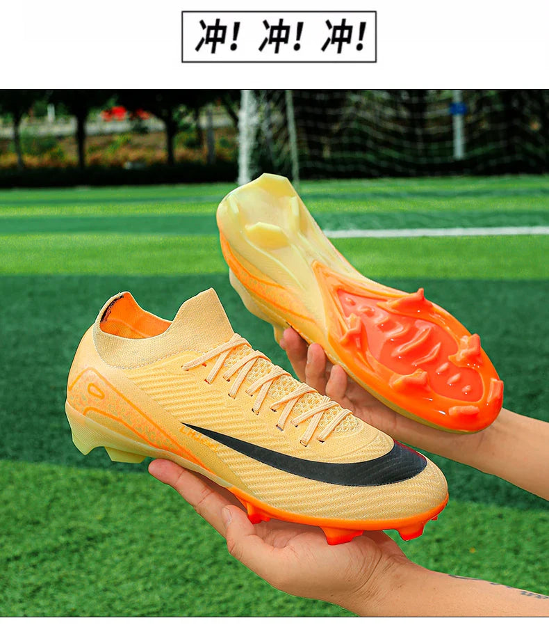 New Men's Football Boots Training FG Top Quality Non-Slip Soccer Shoes Cleats Sneakers Wholesale Drop Shipping Unisex Adult