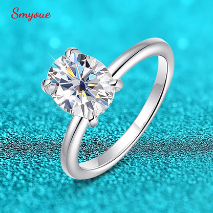 18k Plated 2/3ct Moissanite Diamond Ring for Women Oval Fancy Cut Bridal Sets Solitaire Wedding Promise Band 925 Silver