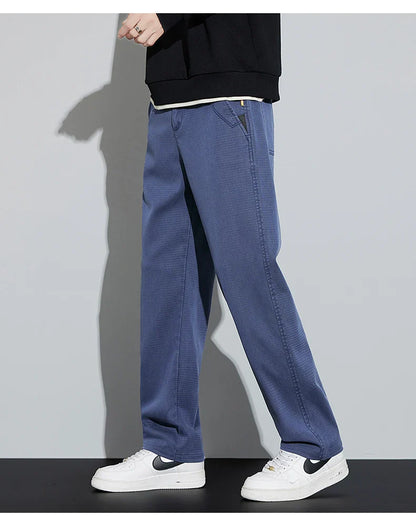 4 Colors New Straight Men's Pants Baggy Casual Lyocell Comfortable Stretch Trousers Male Wide Fashion Korean Pants Streetwear