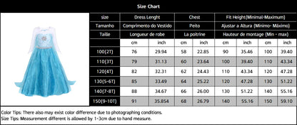 Jasmine Rapunzel Snow Queen Elsa Princess Dress Girl Mesh Sequin Dress Kids Cosplay Belle Aurora Costumes Carnival Party Gowns