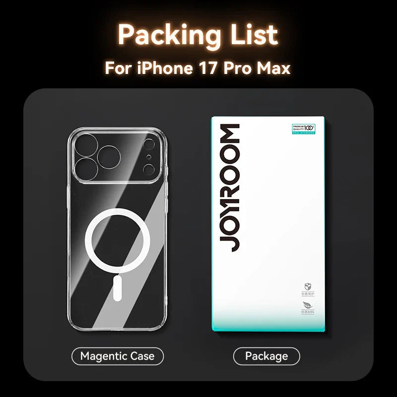 Magnetic Case For iPhone 17 Pro Max Case Anti Yellow Transparent Cover For iPhone 17 Pro Max Wireless Charger Thin Cover