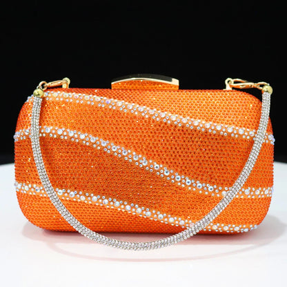 Newest INS Style Orange Color Elegant High Heels Nigeria Popular Design African Ladies Shoes And Bag Set