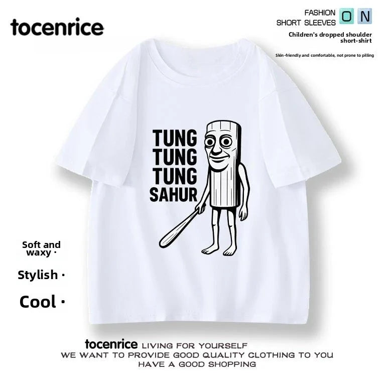 Children's Summer High Quality Cotton Short Sleeve Parent-Child Clothing Trend T-Shirt