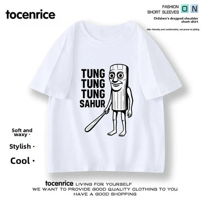 Children's Summer High Quality Cotton Short Sleeve Parent-Child Clothing Trend T-Shirt