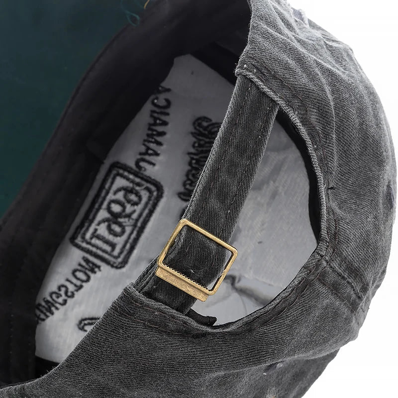 2025 High Quality Washed cowboy letters Cotton Cap For Men Women Adjustable Autdoor Sun protection hat Rock Shark Baseball Caps