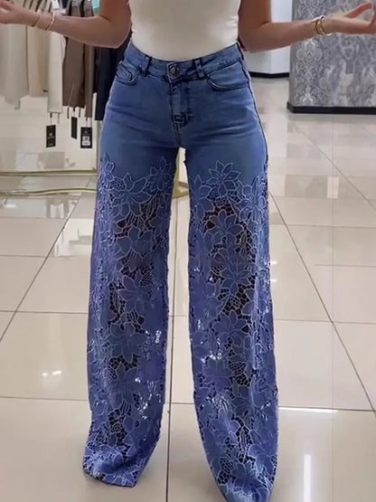 Women Y2k Fashion High Waist Loose Wide Leg Pants