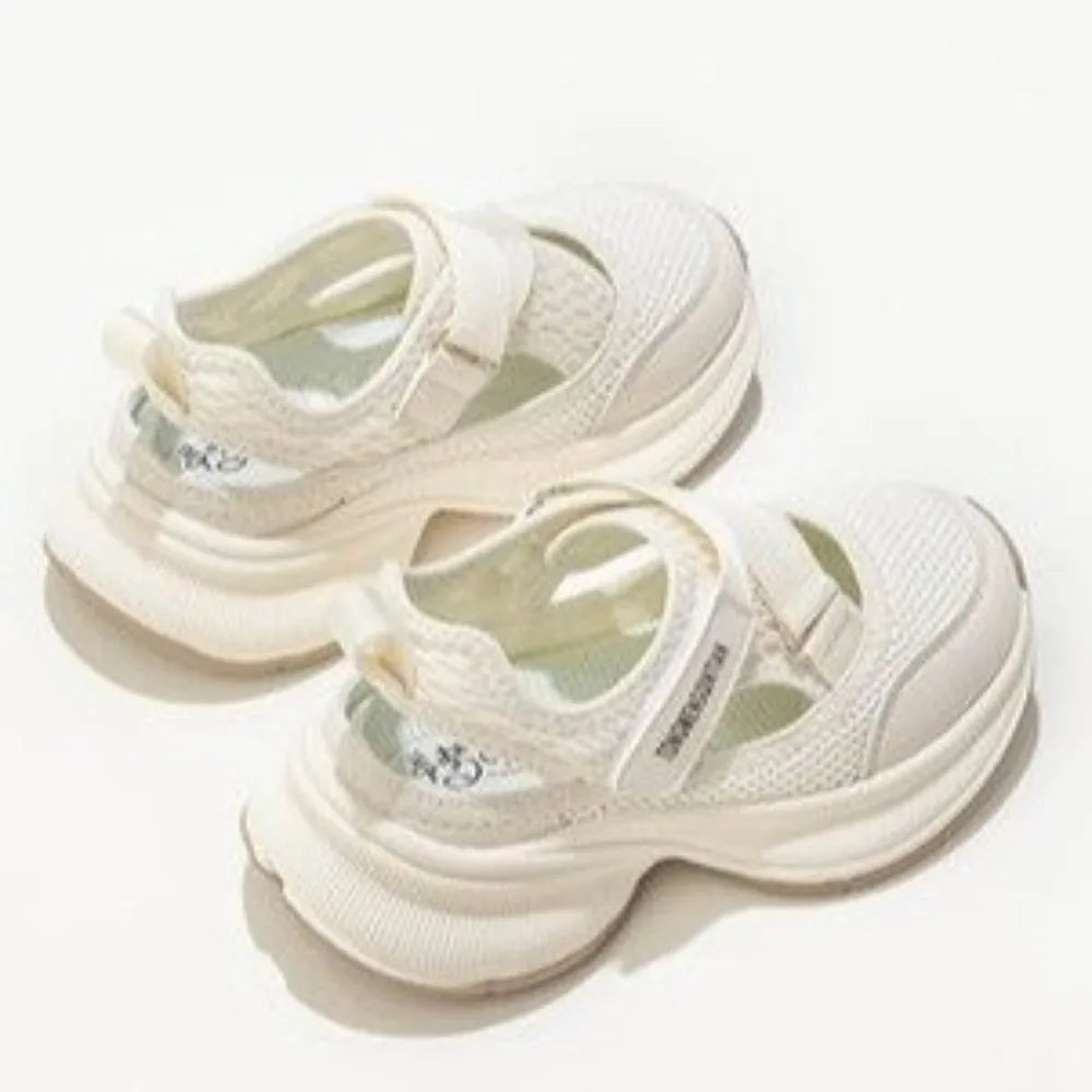 Boys Girls Sports Sandals Rotating Button Students Sneakers Hollowed-out Summer New Students Running Shoes Mesh Breathable