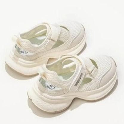 Boys Girls Sports Sandals Rotating Button Students Sneakers Hollowed-out Summer New Students Running Shoes Mesh Breathable