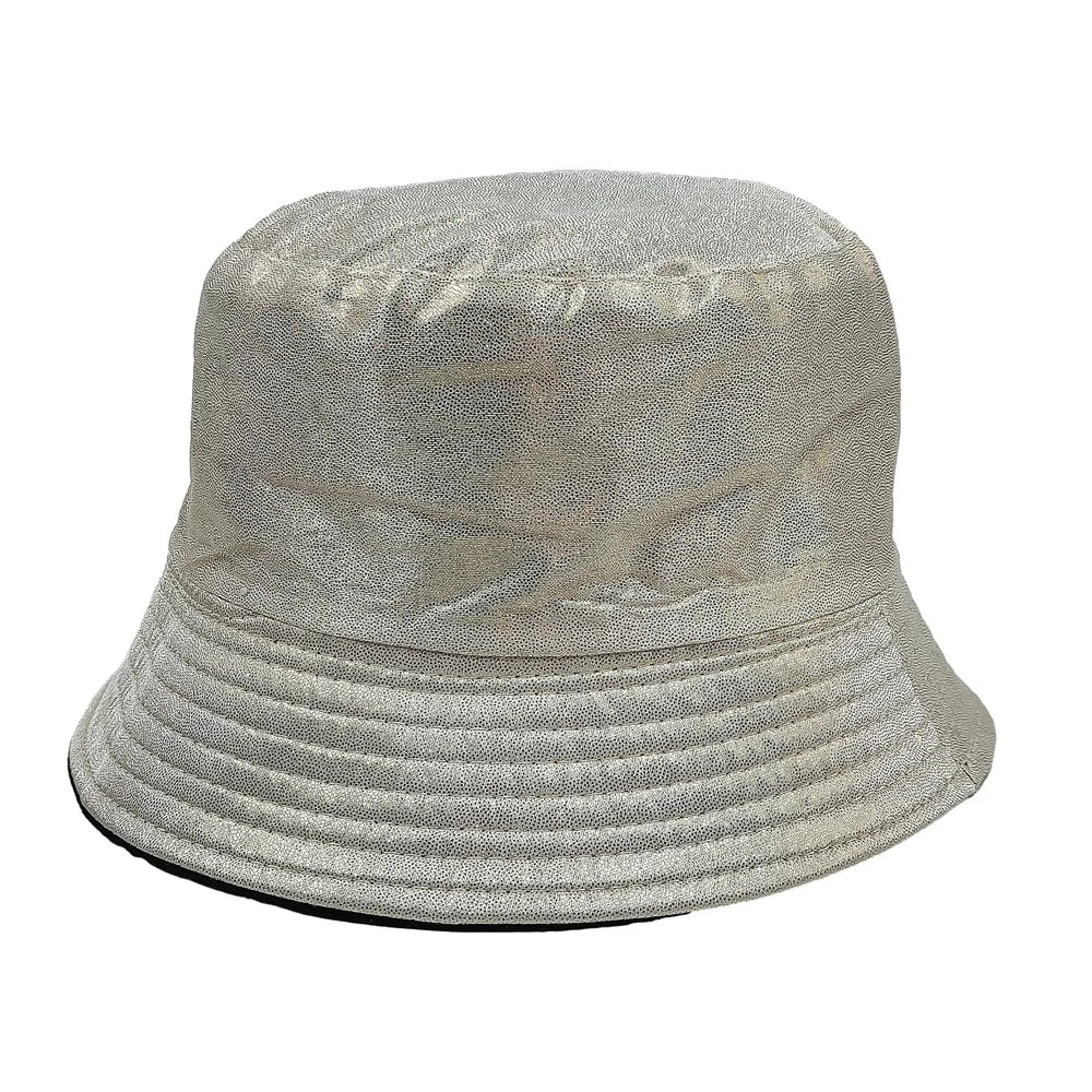Colorful Shiny Leather Two Sided Fisherman Hat Women's and Men's Hip Hop Summer Sunshade Hat Foldable Bucket Hat